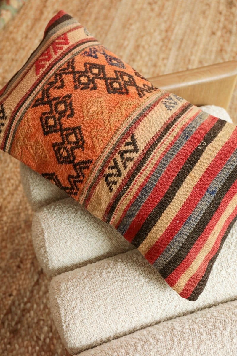 OddBird Pillows Kilim Lumbar Pillow Yirmi Dokuz