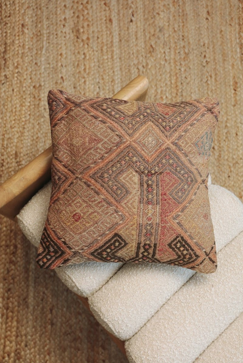 Kilim Square Pillow Beş - PC144 - OddBird Co.