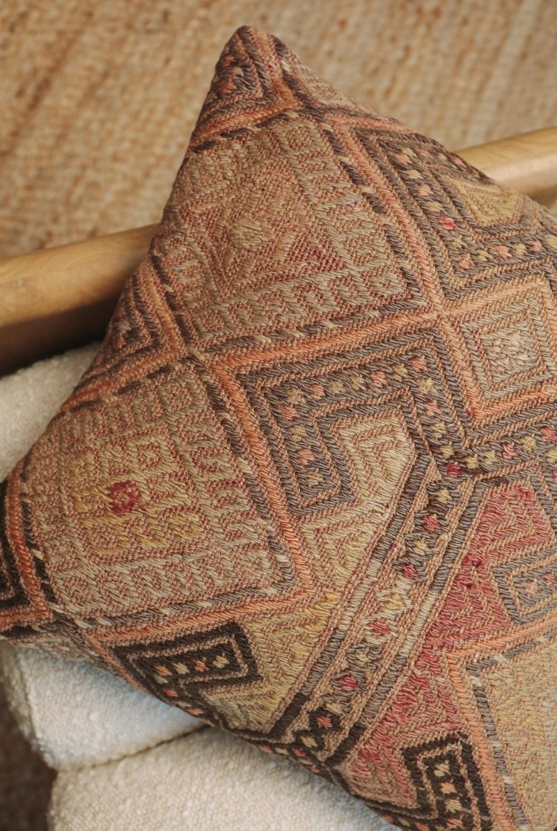 Kilim Square Pillow Beş - PC144 - OddBird Co.