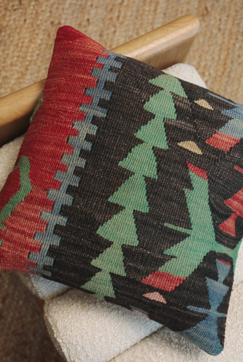 Kilim Square Pillow Bir - PC10 - OddBird Co.