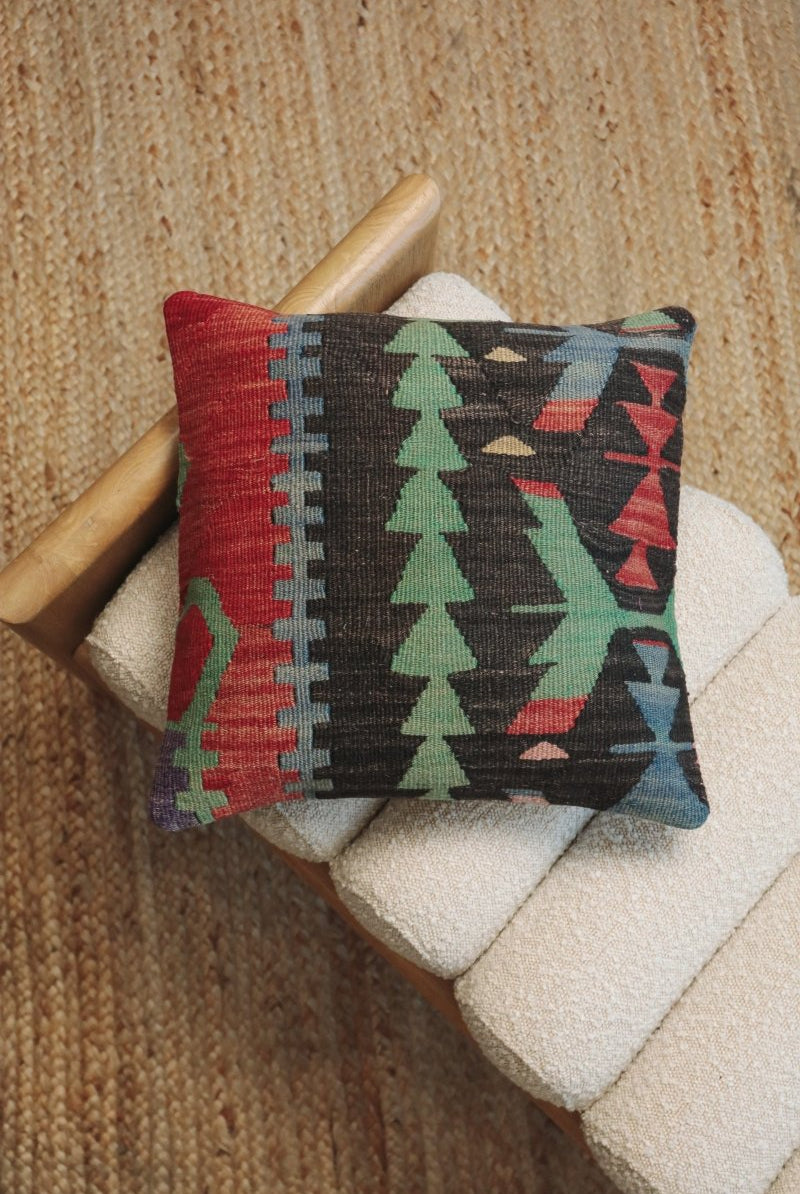 Kilim Square Pillow Bir - PC10 - OddBird Co.