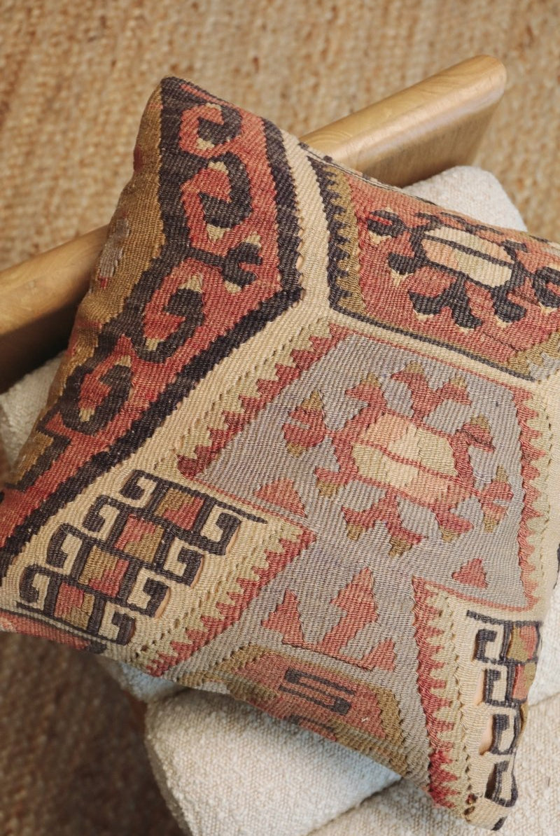Kilim Square Pillow Dokuz - PC13 - OddBird Co.