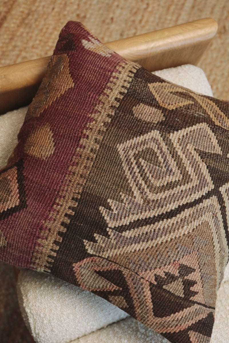 Kilim Square Pillow On Alti - PC115 - OddBird Co.