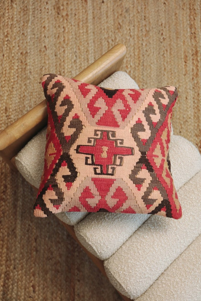 Kilim Square Pillow On Iki - PC52 - OddBird Co.