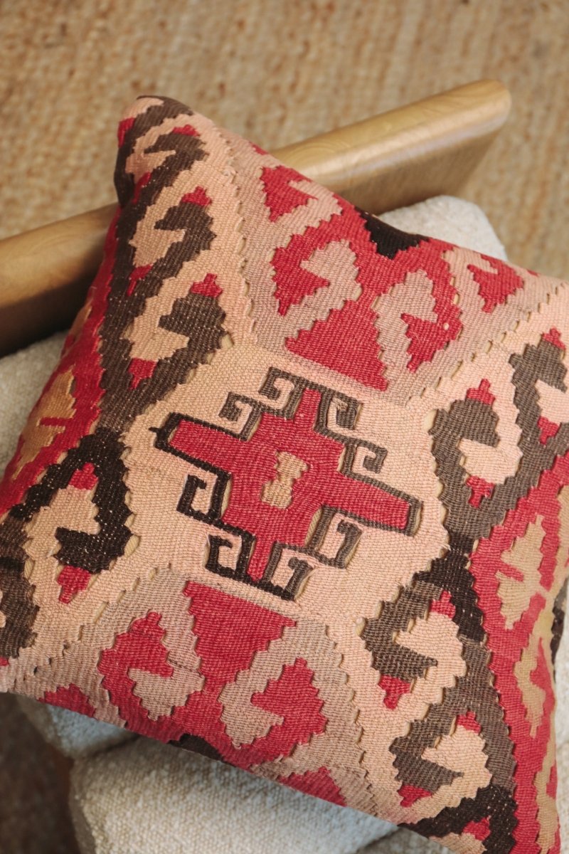 Kilim Square Pillow On Iki - PC52 - OddBird Co.
