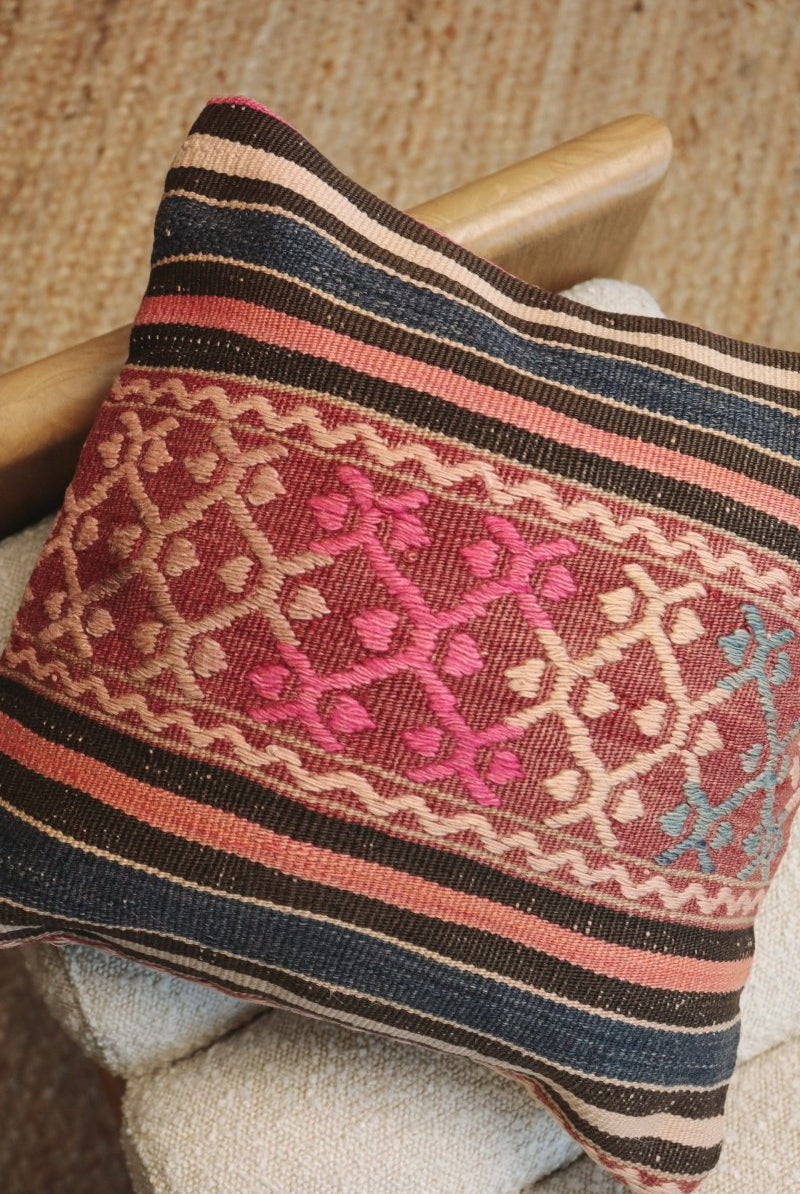 Kilim Square Pillow On Sekiz - PC109 - OddBird Co.