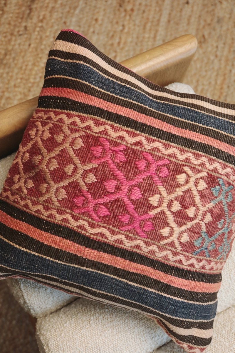 Kilim Square Pillow On Sekiz - PC109 - OddBird Co.