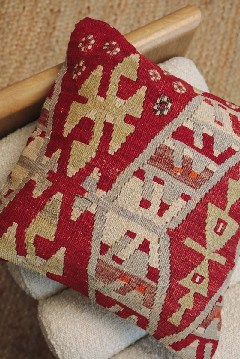 Kilim Square Pillow On Üç - PC49 - OddBird Co.