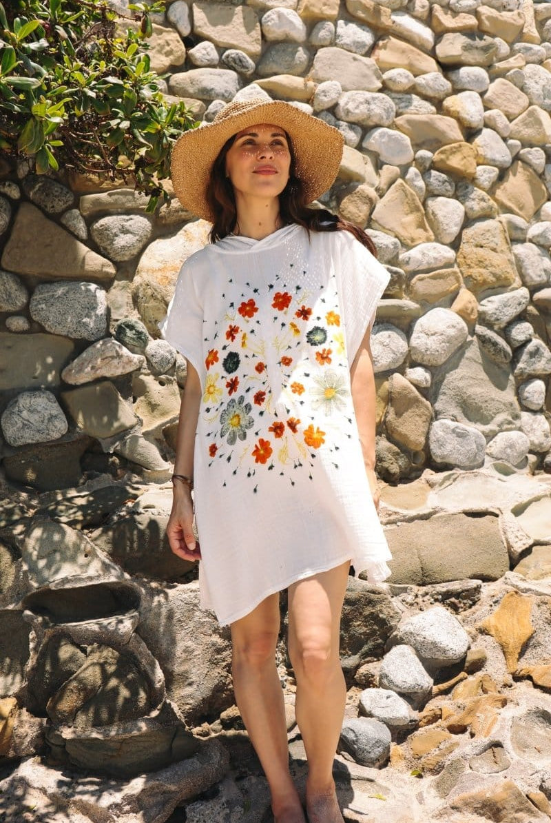 Limited Edition Alabaster Poncho + Eco Printing - OddBird Co.