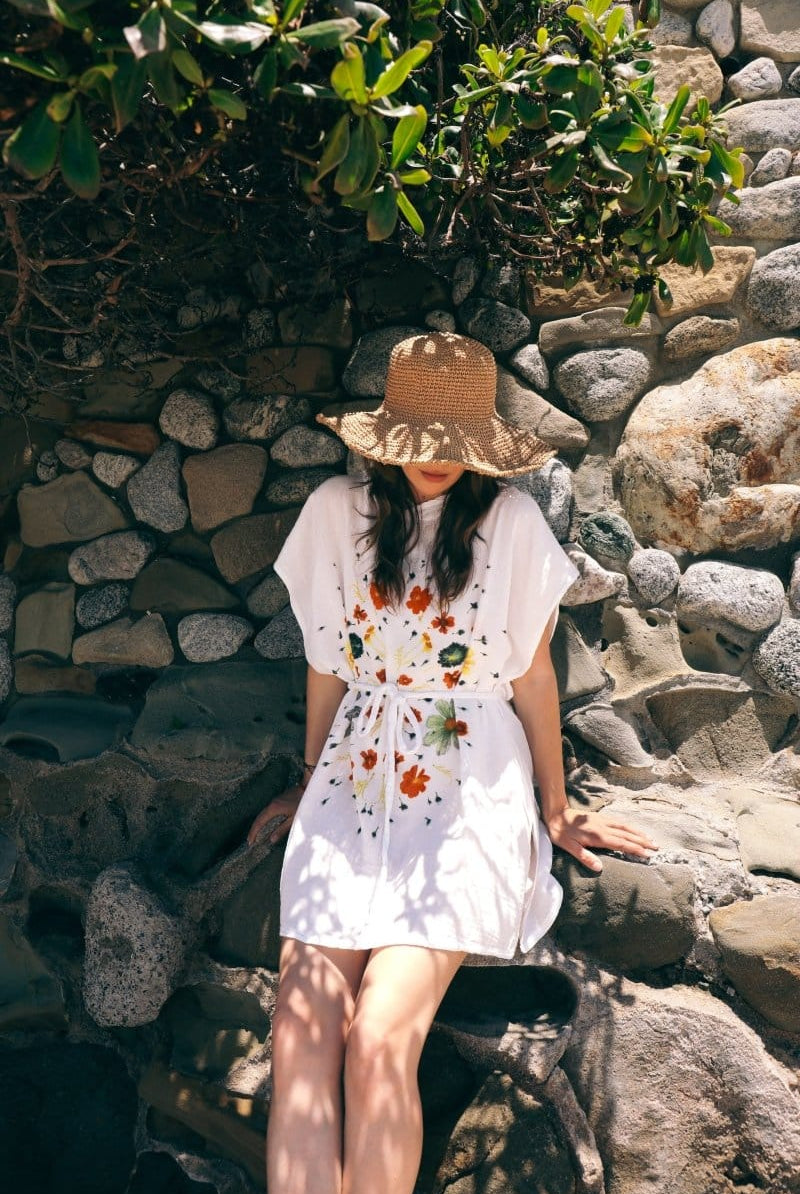 Limited Edition Alabaster Poncho + Eco Printing - OddBird Co.