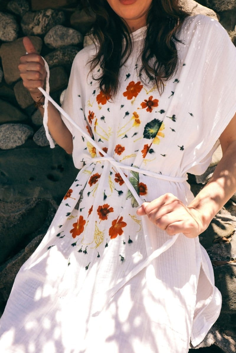 Limited Edition Alabaster Poncho + Eco Printing - OddBird Co.