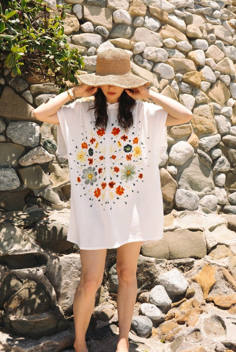 Limited Edition Alabaster Poncho + Eco Printing - OddBird Co.