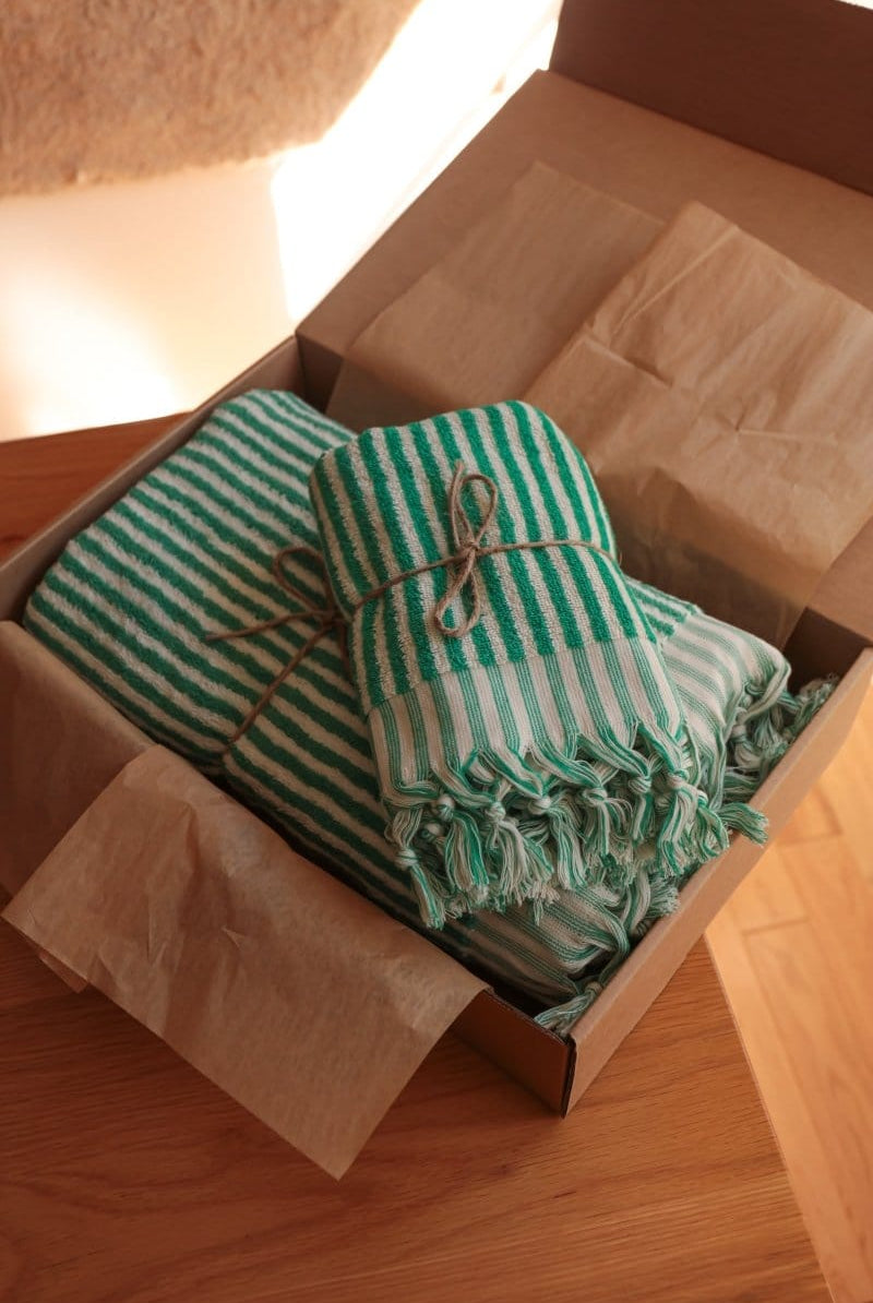 OddBird Towels Limited Edition Çizgi Turkish Terry Towel Collection