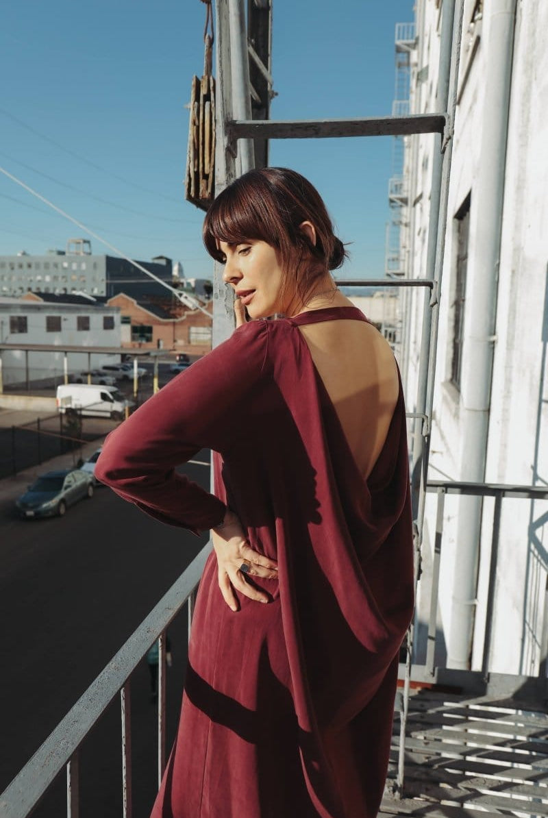 OddBird Loungewear Burgundy / XS Limited Edition Gina Dress