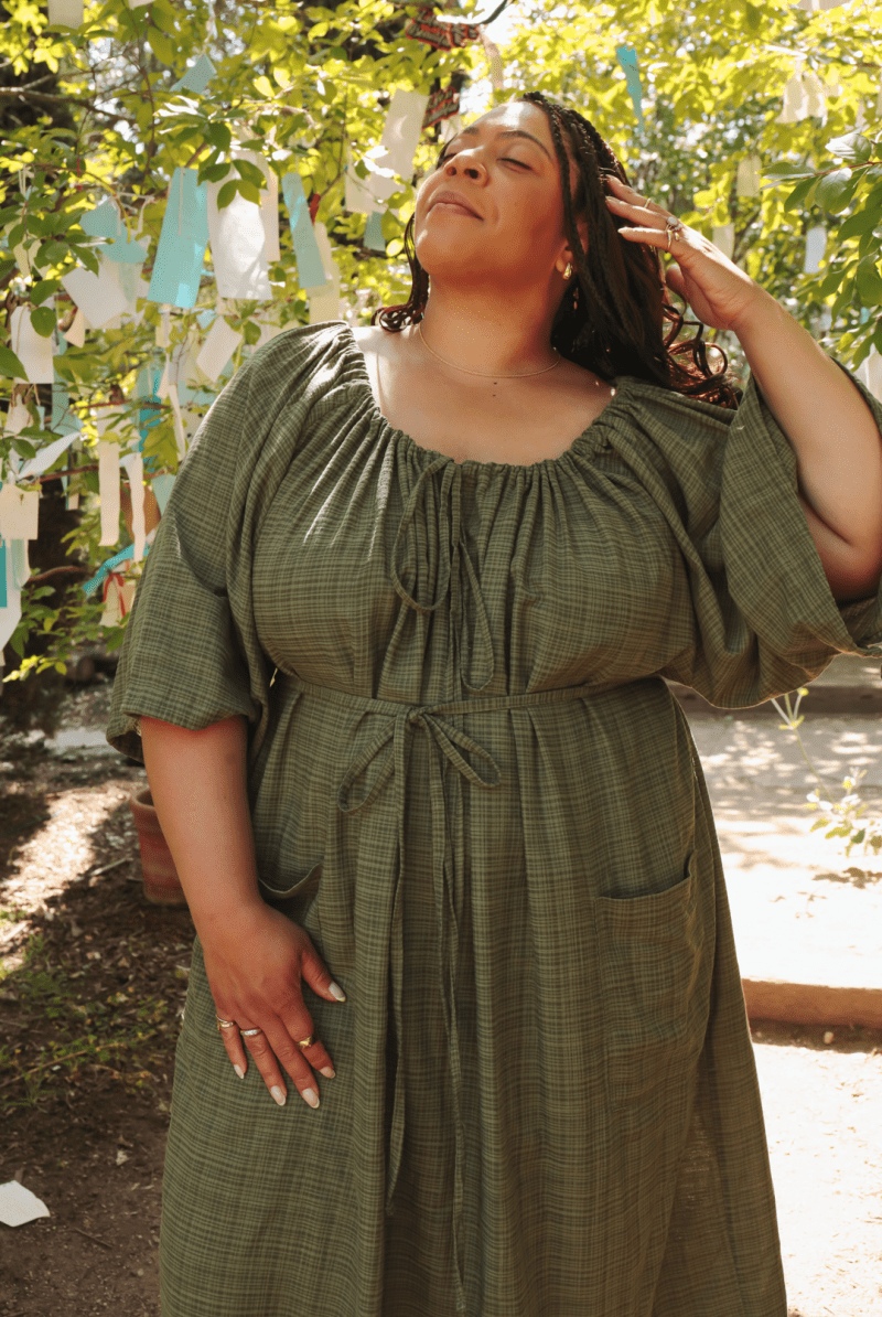 OddBird Loungewear Olive Green / XL (O/S fits 1X-4X) Limited Edition Nasip Dress