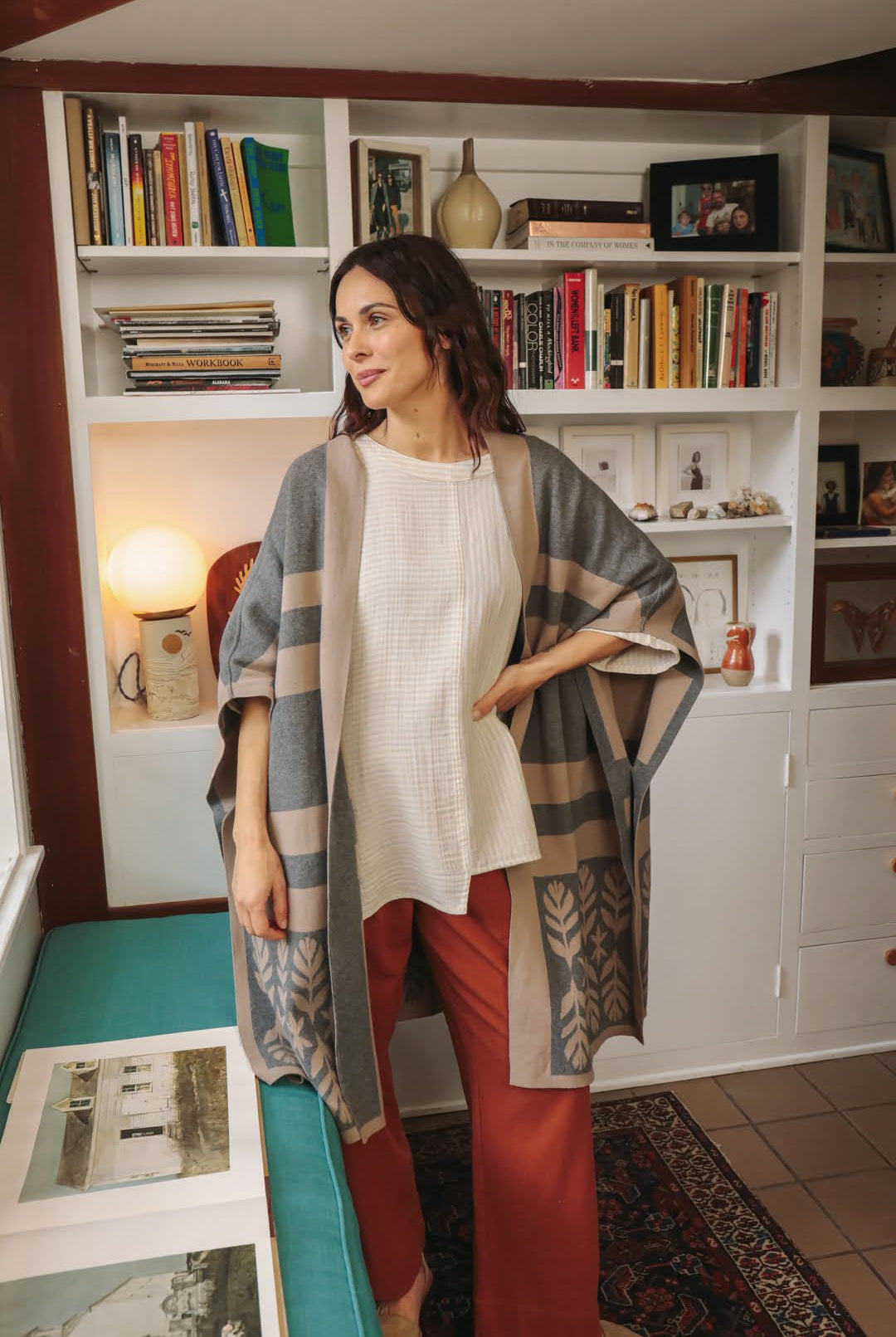 OddBird Loungewear Limited Edition Sarıl 4-Way Knit - Printed Latte - PREORDER