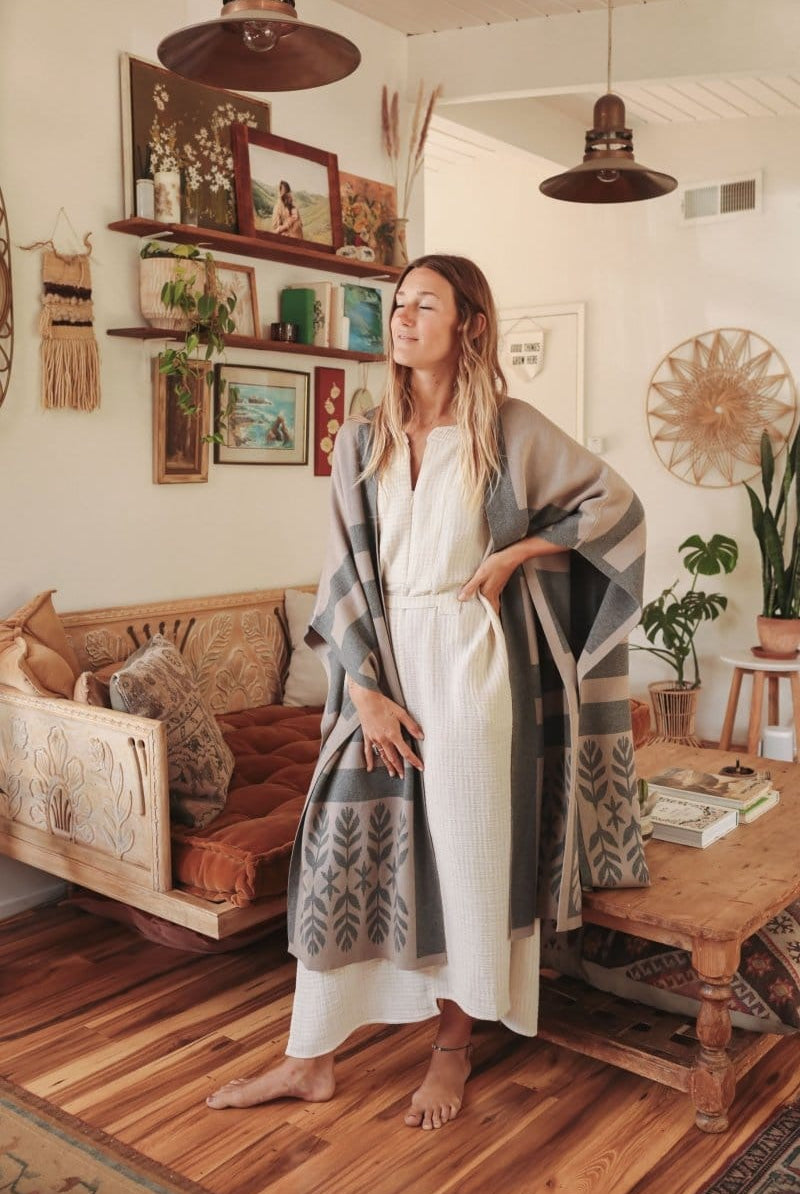 OddBird Loungewear Limited Edition Sarıl 4-Way Knit - Printed Latte - PREORDER