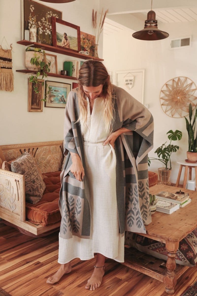 OddBird Loungewear Limited Edition Sarıl 4-Way Knit - Printed Latte - PREORDER