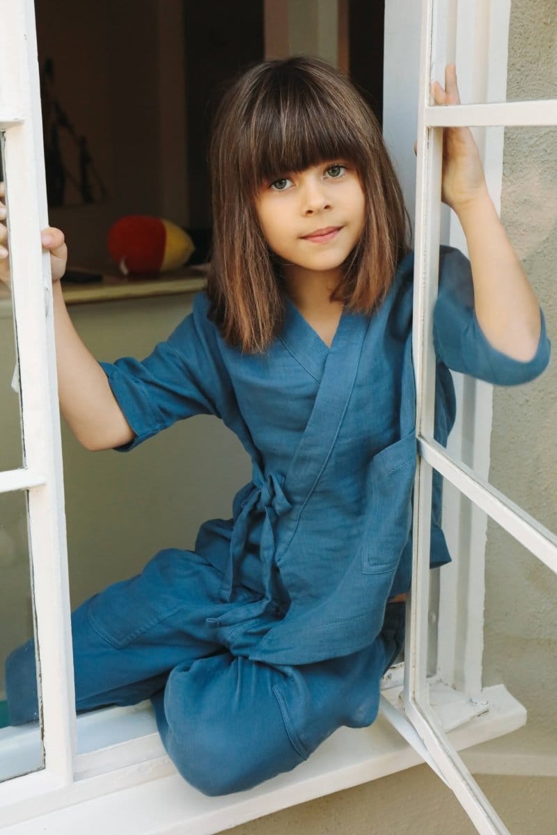 OddBird Loungewear Not Quite Electric Blue / XS (ages 3/4) Mini-Me Kardeş Set