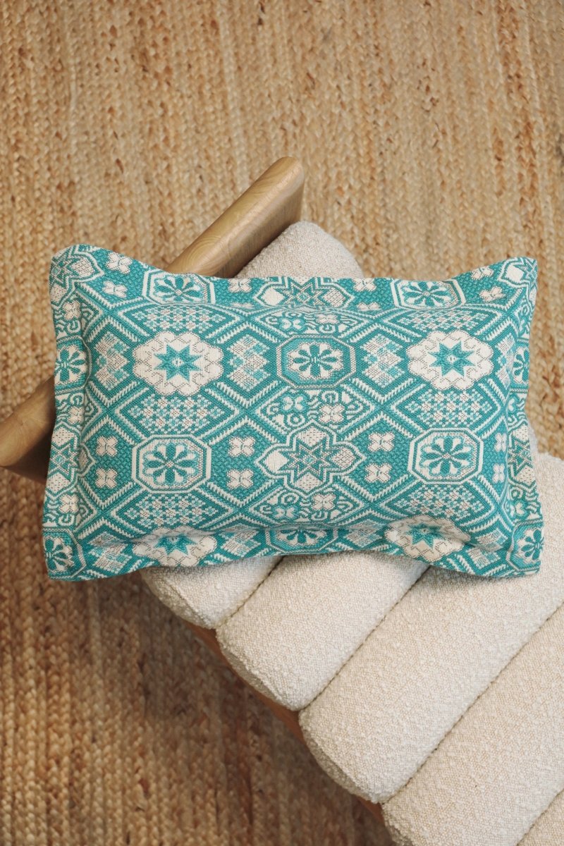 Mosaic Handwoven Lumbar Pillow - - OddBird Co.