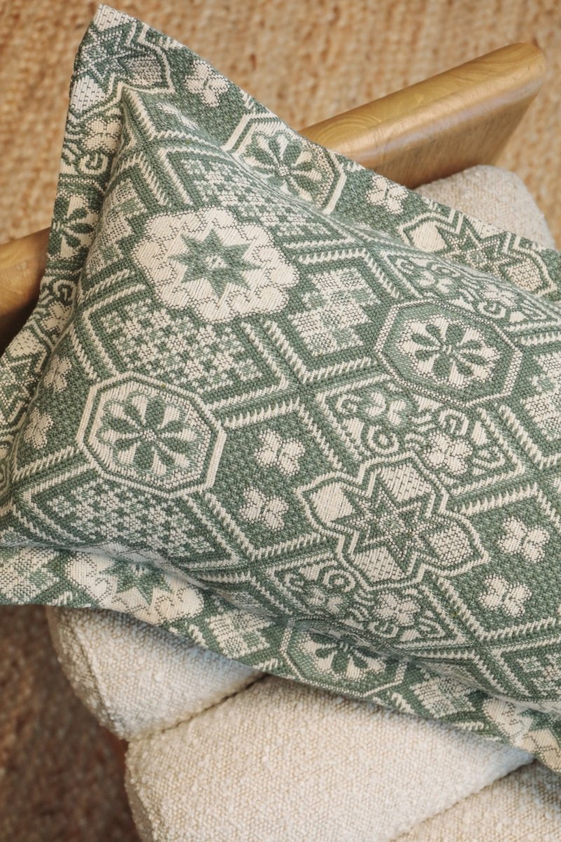 Mosaic Handwoven Lumbar Pillow - - OddBird Co.
