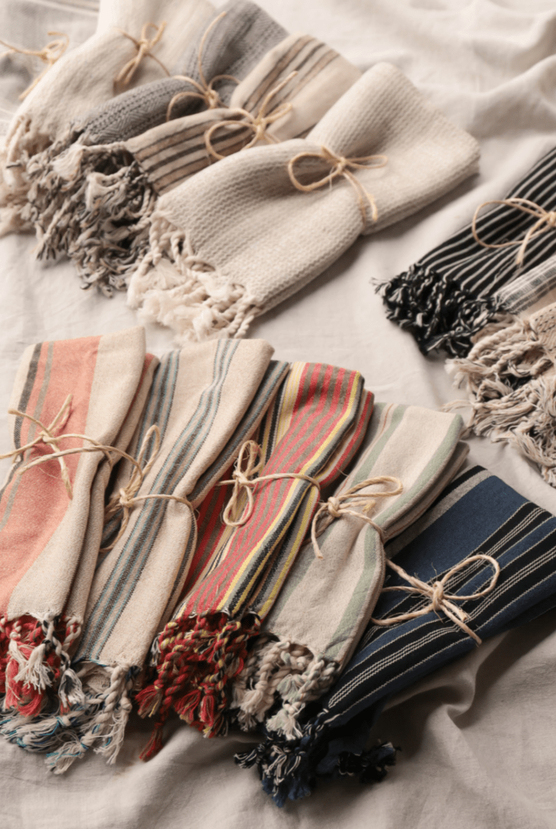 OddBird Towels 4 x Hand/Hair Towels Mystery Box - Handwoven Turkish Towels