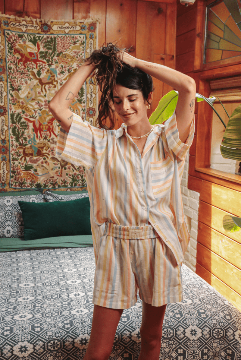 OddBird Loungewear Neşe Separates - Cotton Stripe