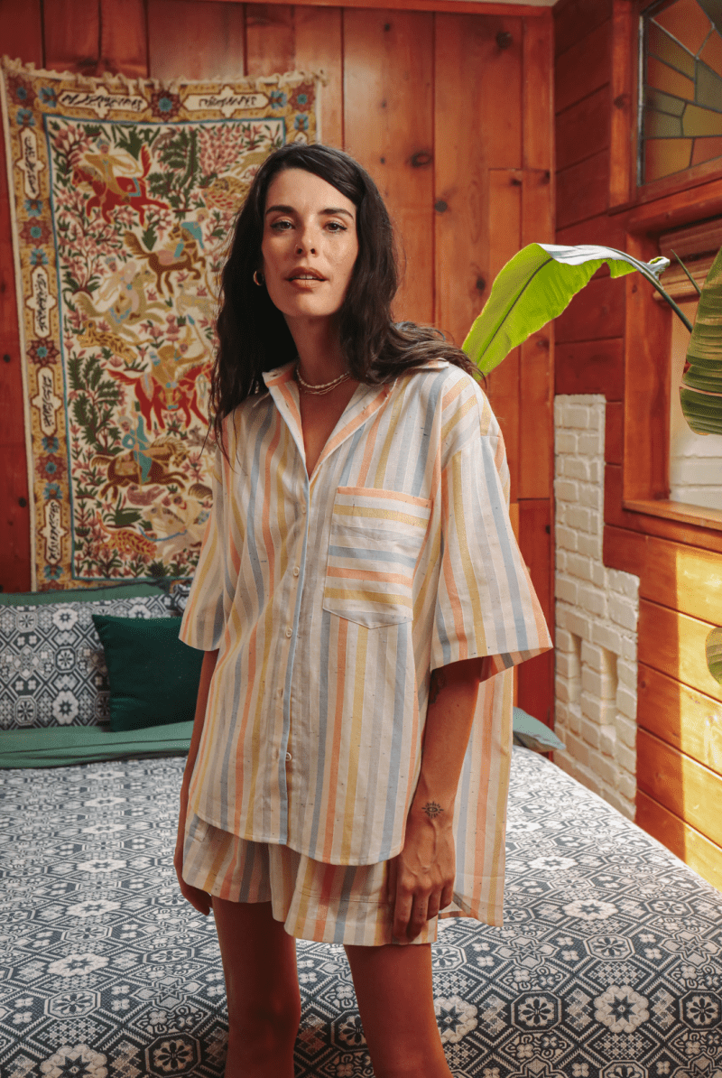 OddBird Loungewear Neşe Separates - Cotton Stripe