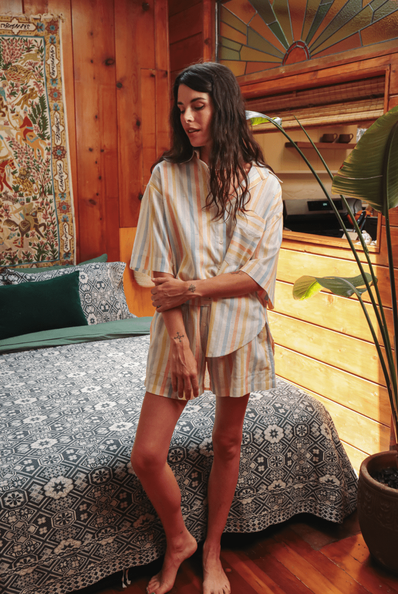 OddBird Loungewear Neşe Separates - Cotton Stripe