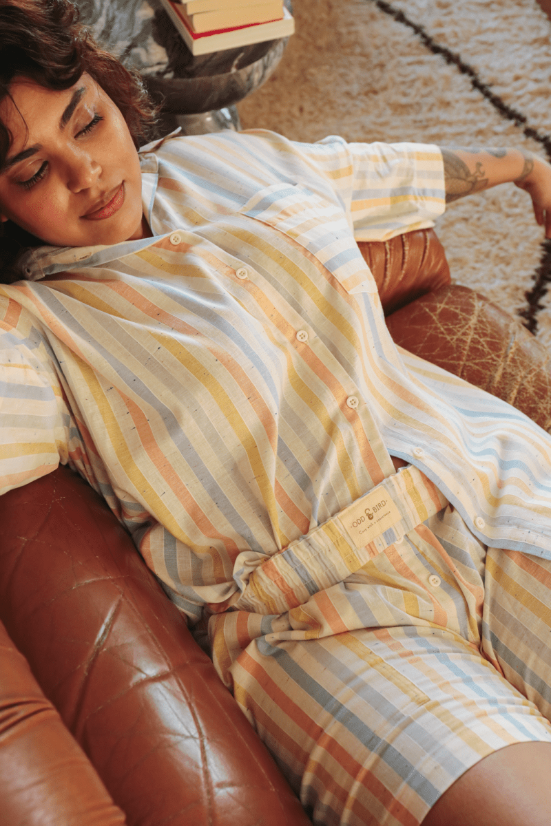 OddBird Loungewear Neşe Separates - Cotton Stripe