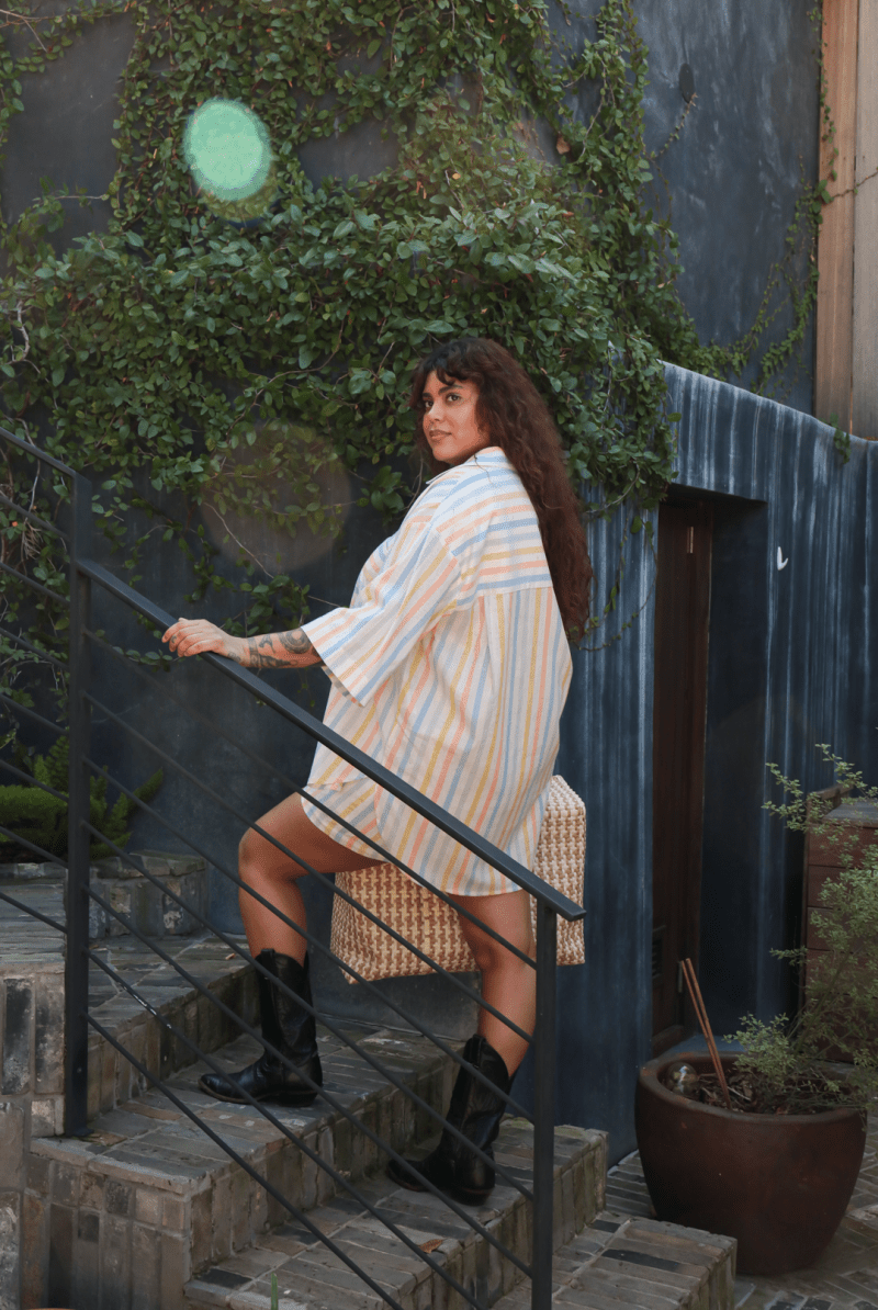 OddBird Loungewear Neşe Separates - Cotton Stripe