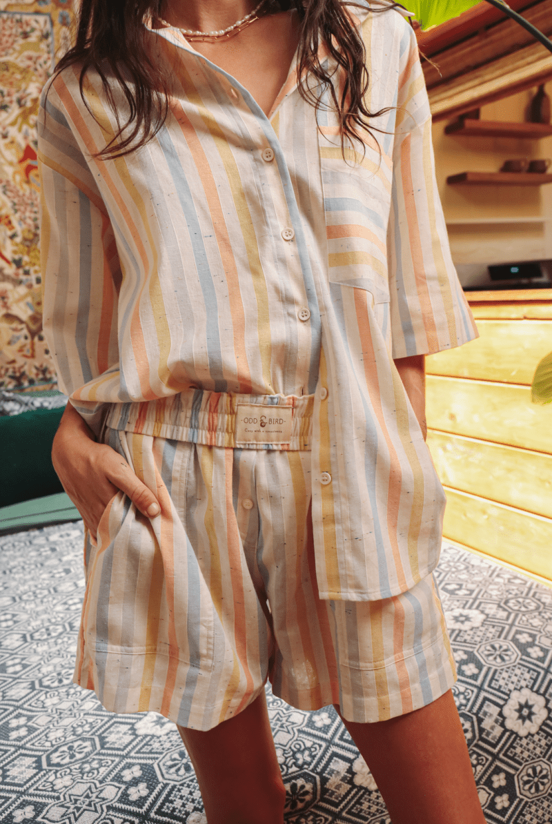 OddBird Loungewear Neşe Separates - Cotton Stripe
