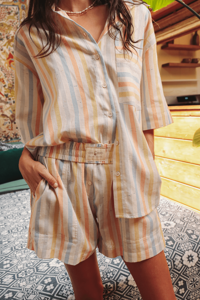 OddBird Loungewear Neşe Separates - Cotton Stripe