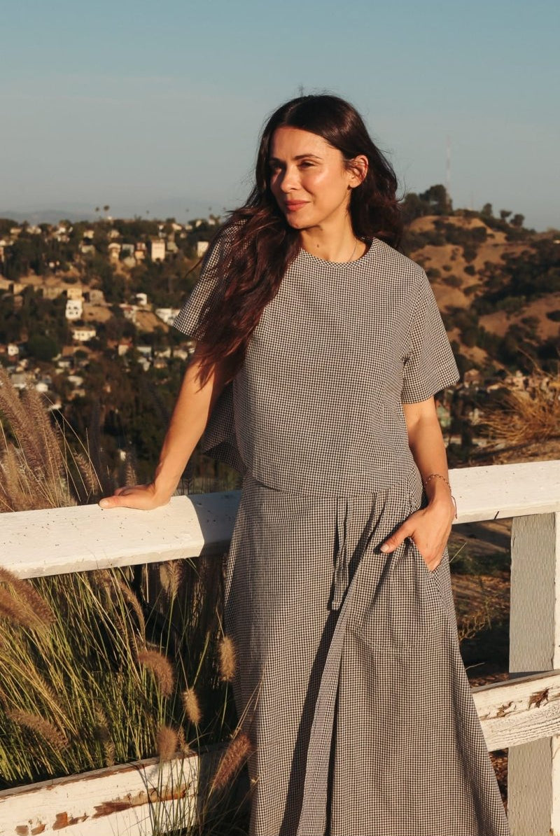 *NEW* Abla A-Line Wrap Skirt - Gingham - - OddBird Co.