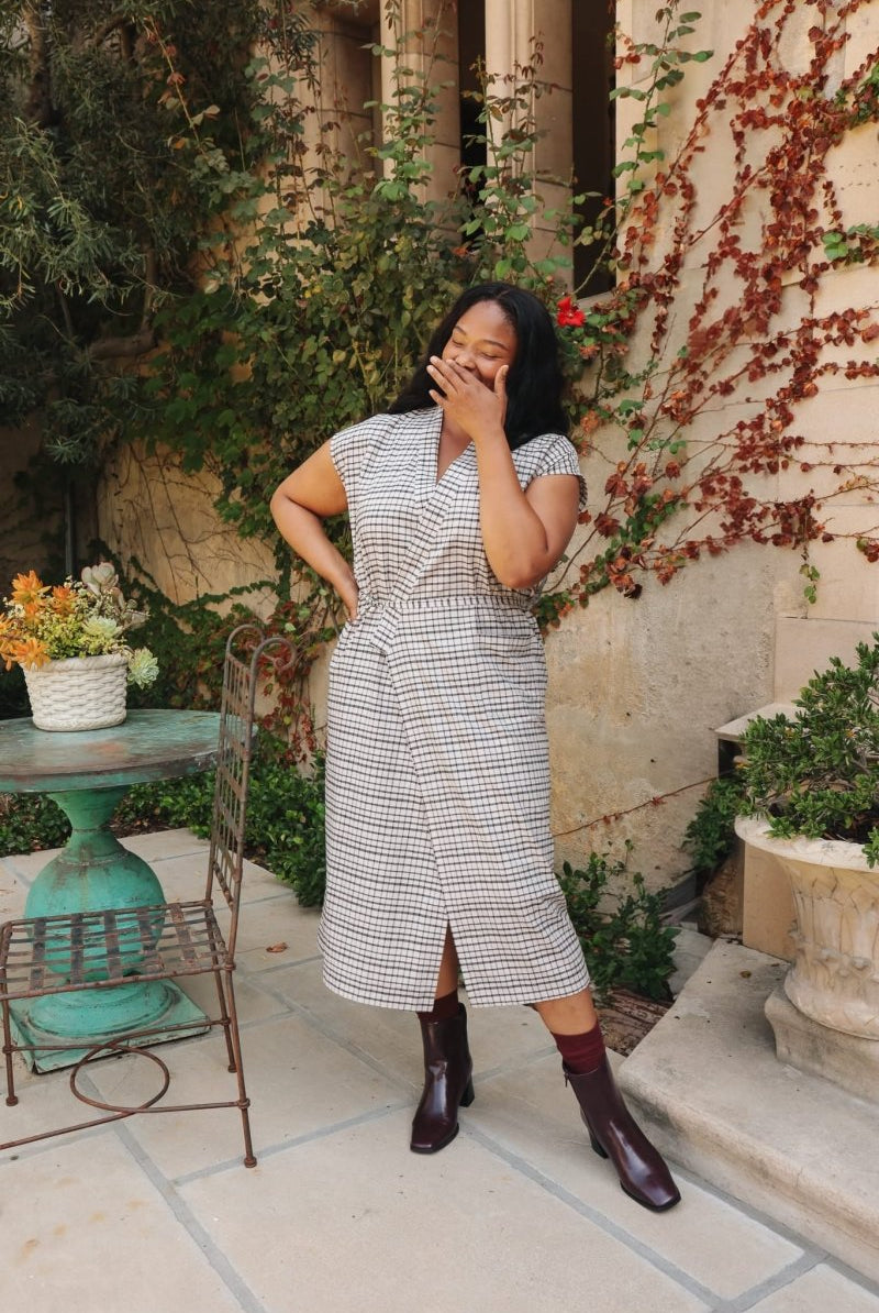*NEW* Aydın House Dress - Picnic Check - DLEAYDINPCXS - OddBird Co.