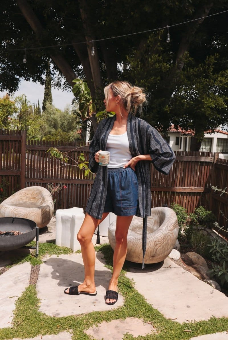 OddBird Loungewear *NEW* Kardeş Loungewear Shorts - Chambray