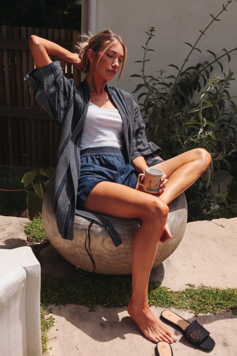 OddBird Loungewear *NEW* Kardeş Loungewear Shorts - Chambray