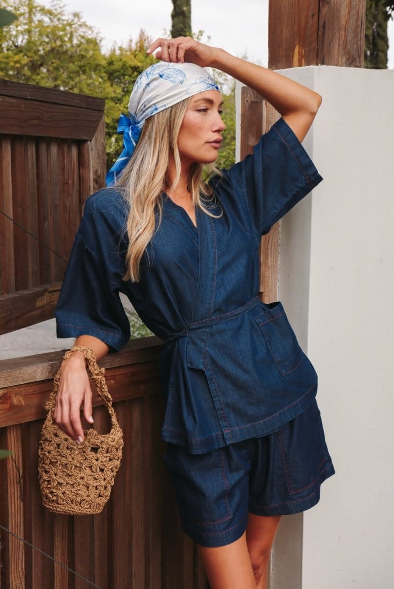 OddBird Loungewear *NEW* Kardeş Loungewear Shorts - Chambray