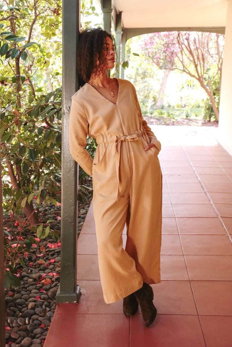 *NEW* Limited Edition Divane Jumpsuit - Long - Sleeve - JLEDIVANLSKHKIXXS - OddBird Co.