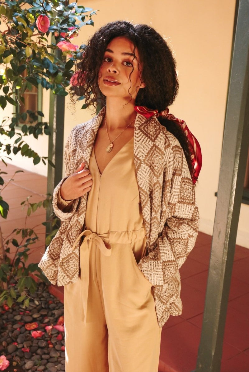 *NEW* Limited Edition Divane Jumpsuit - Long - Sleeve - JLEDIVANLSKHKIXXS - OddBird Co.