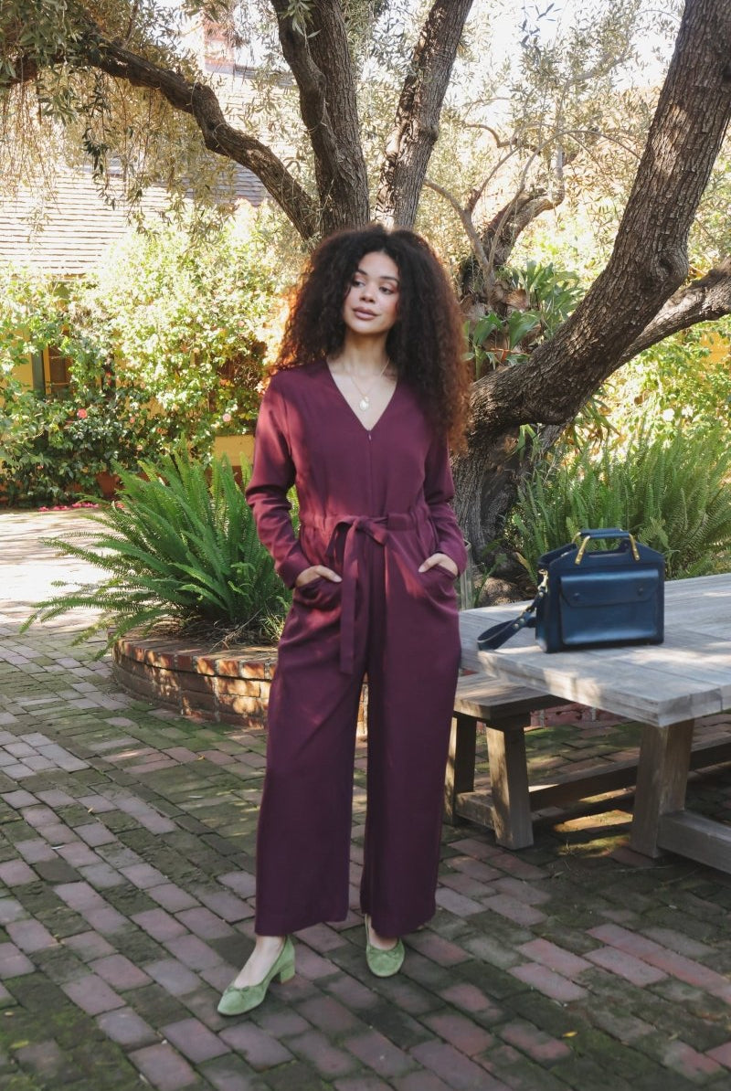 *NEW* Limited Edition Divane Jumpsuit - Long - Sleeve - JLEDIVANLSPLUMXXS - OddBird Co.