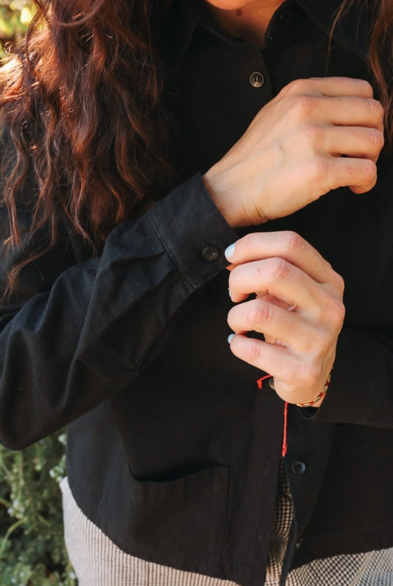 *NEW* Limited Edition Melek Cropped Denim Shirt - Black - - OddBird Co.