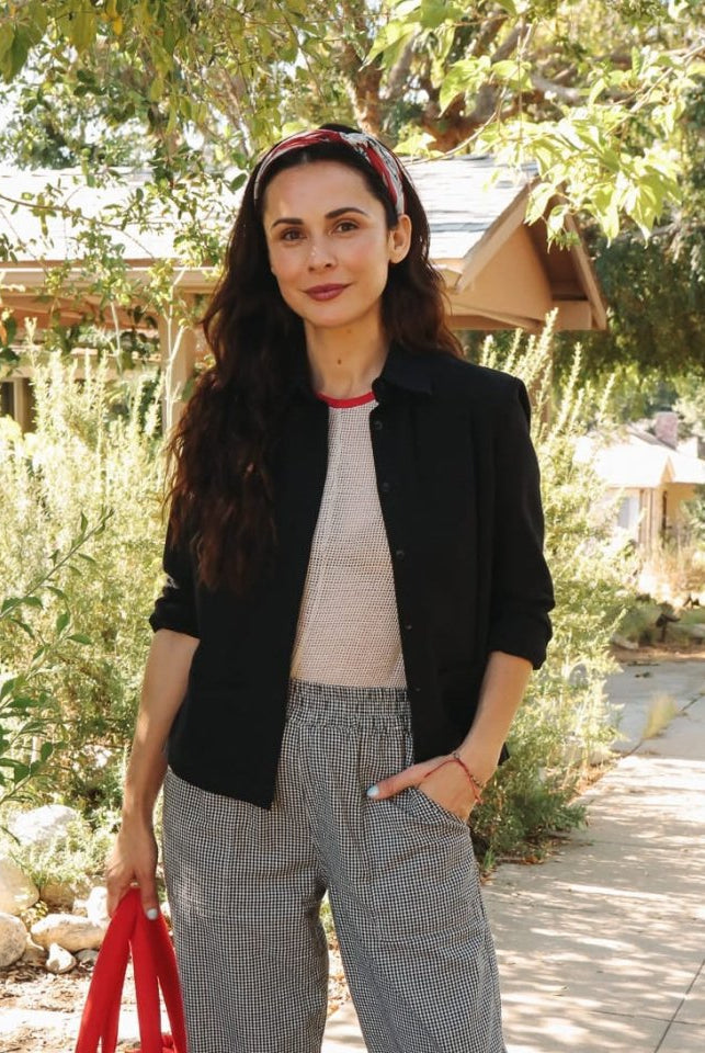 *NEW* Limited Edition Melek Cropped Denim Shirt - Black - - OddBird Co.