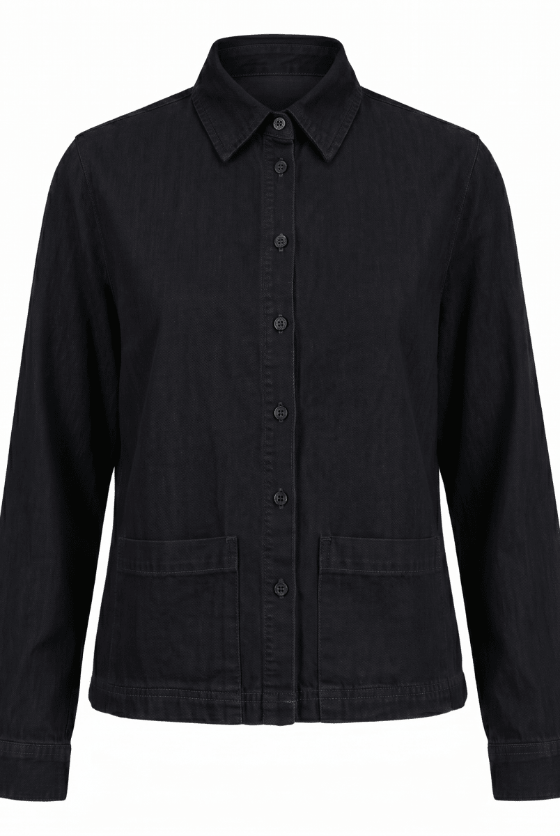 *NEW* Limited Edition Melek Cropped Denim Shirt - Black - - OddBird Co.