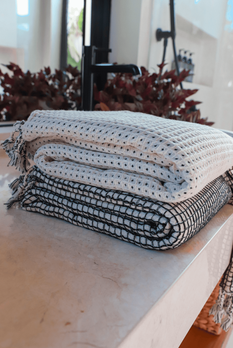 *NEW* Limited Edition XO Waffle Towel Collection - Black - TLEWAFFLBLKBT - OddBird Co.