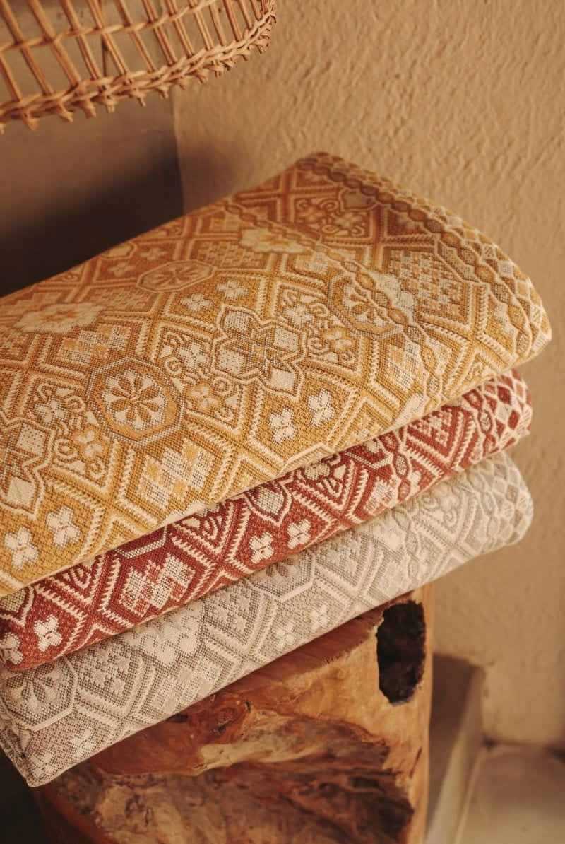 *NEW* Mosaic Handwoven Blanket - King - BMNEUT - OddBird Co.