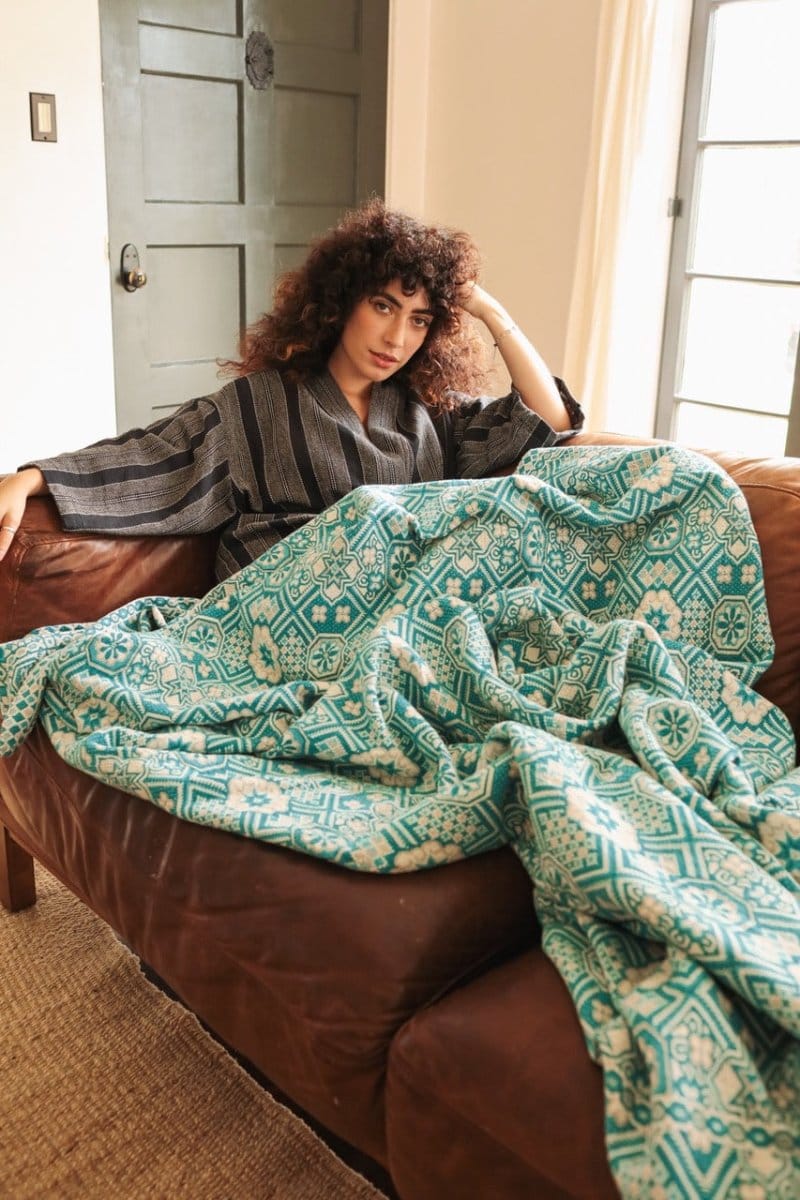 OddBird Blankets Mosaic Handwoven Blanket - King/Queen