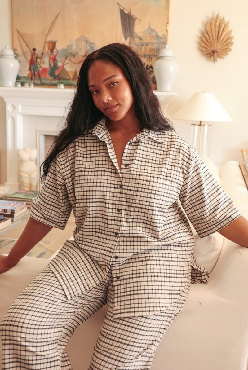 *NEW* Neşe Shirt- Picnic Check - DLENESEPCXS - OddBird Co.
