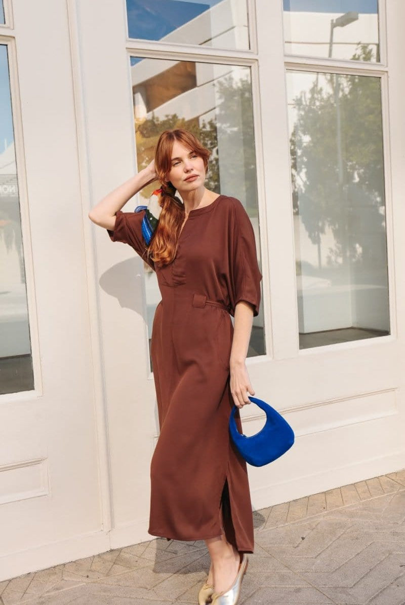 OddBird Loungewear Rüya Tunic - Chocolate Brown