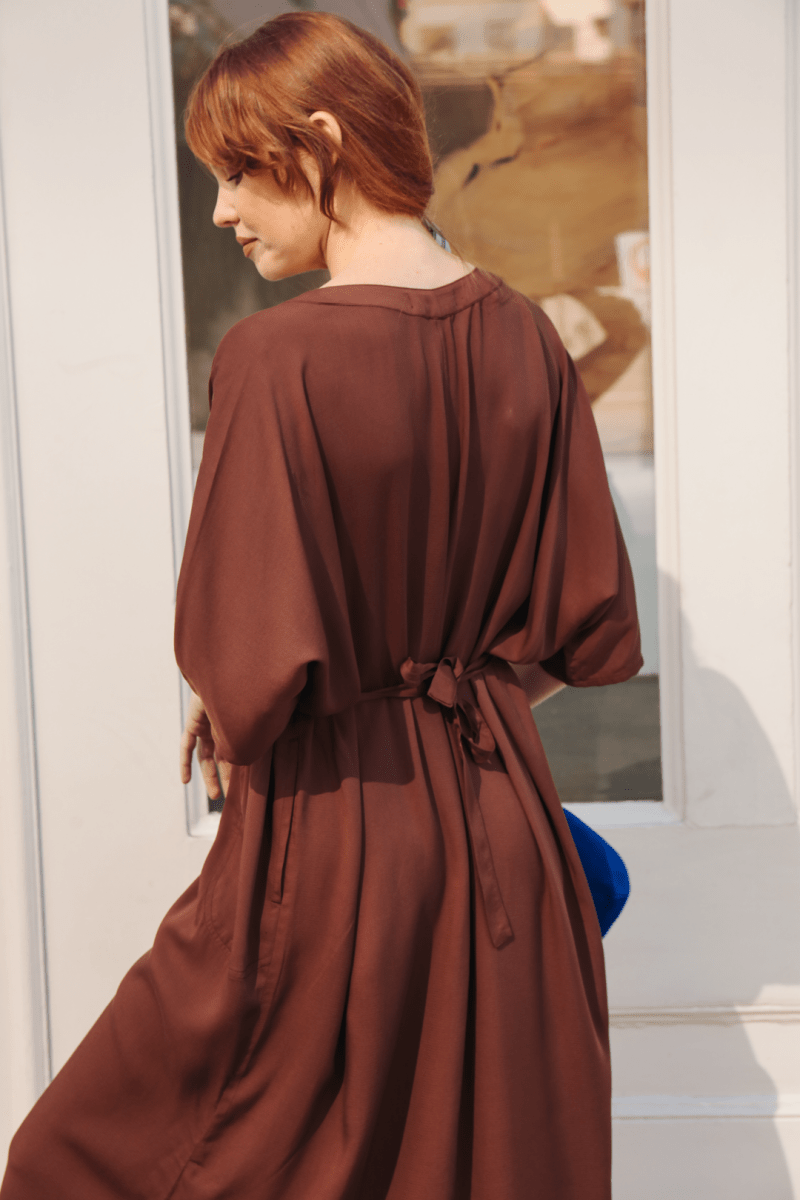 OddBird Loungewear Rüya Tunic - Chocolate Brown